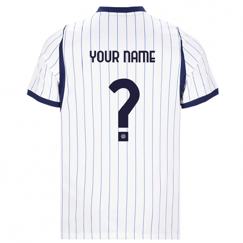 Danxen Enfant Maillot Votre Nom #0 Blanc Bleu Marine Tenues Extérieur 2026/27 T-Shirt