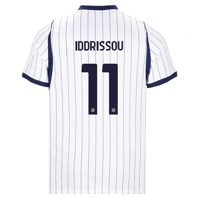 Danxen Enfant Maillot Jamal Iddrissou #11 Blanc Bleu Marine Tenues Extérieur 2026/27 T-Shirt