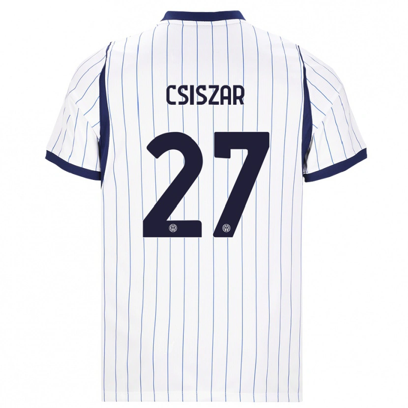 Danxen Enfant Maillot Henrietta Csiszar #27 Blanc Bleu Marine Tenues Extérieur 2026/27 T-Shirt