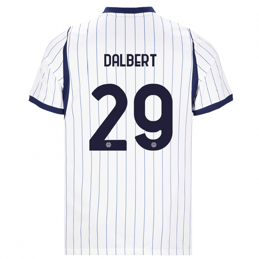 Danxen Enfant Maillot Dalbert #29 Blanc Bleu Marine Tenues Extérieur 2026/27 T-Shirt