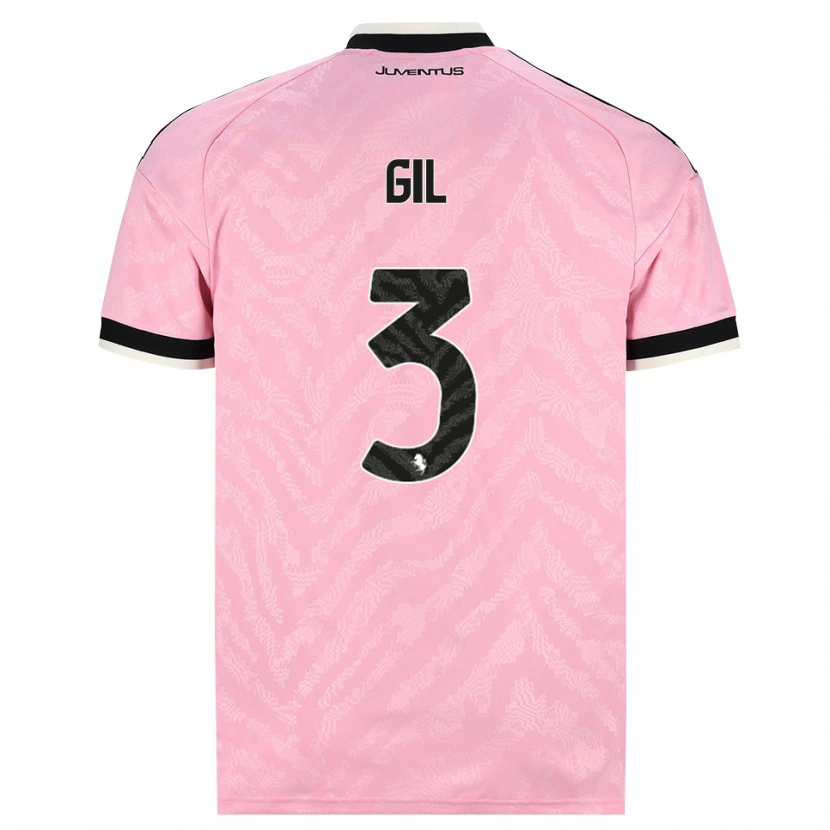 Danxen Enfant Maillot Javier Gil #3 Rose Noir Tenues Extérieur 2026/27 T-Shirt