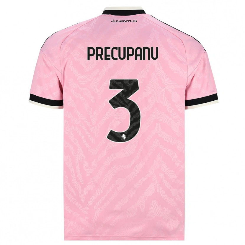 Danxen Enfant Maillot Stefano Precupanu #3 Rose Noir Tenues Extérieur 2026/27 T-Shirt