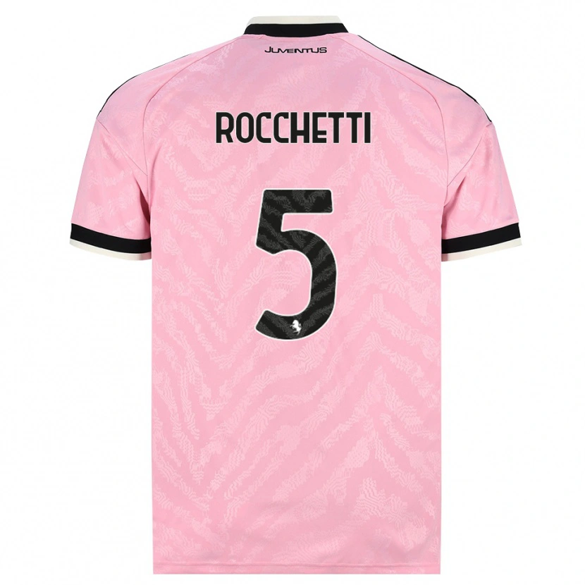 Danxen Enfant Maillot Edoardo Rocchetti #5 Rose Noir Tenues Extérieur 2026/27 T-Shirt