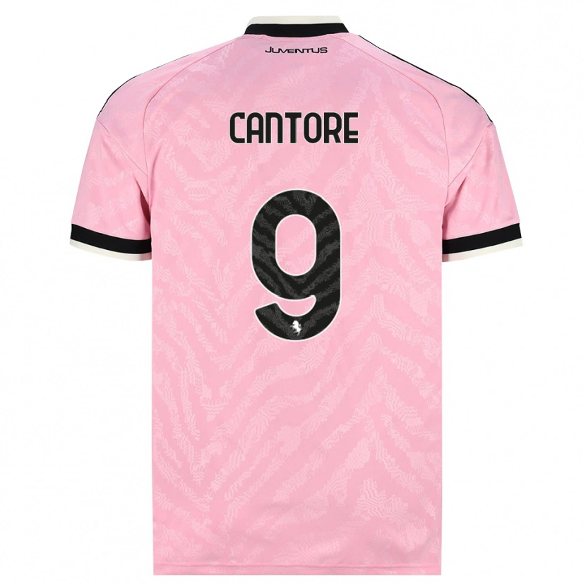 Danxen Enfant Maillot Sofia Cantore #9 Rose Noir Tenues Extérieur 2026/27 T-Shirt