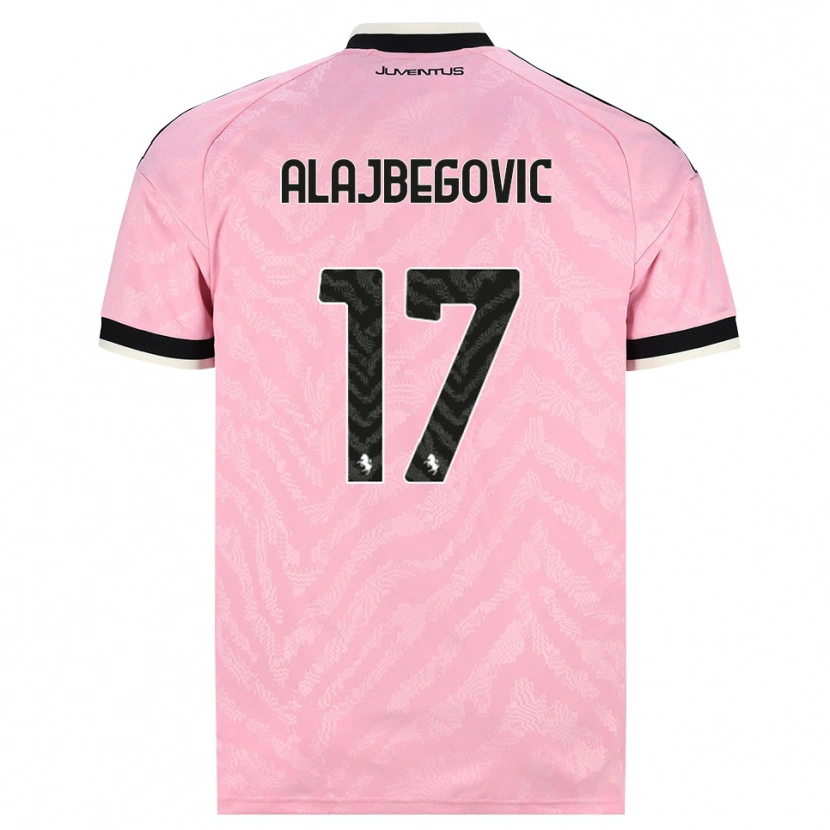 Danxen Enfant Maillot Kerim Alajbegovic #17 Rose Noir Tenues Extérieur 2026/27 T-Shirt