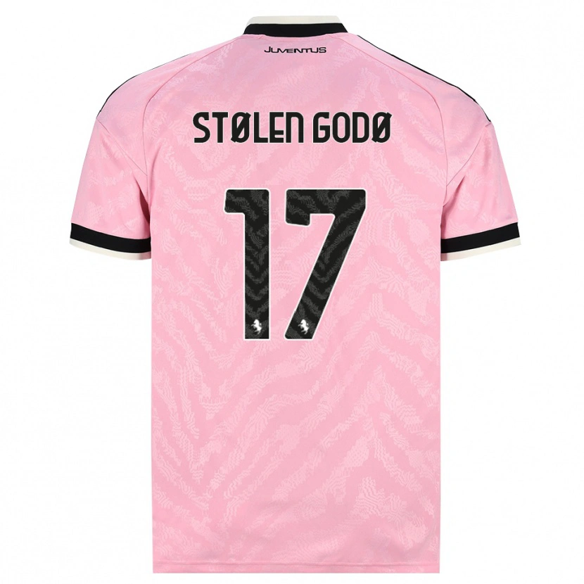 Danxen Enfant Maillot Emma Stølen Godø #17 Rose Noir Tenues Extérieur 2026/27 T-Shirt