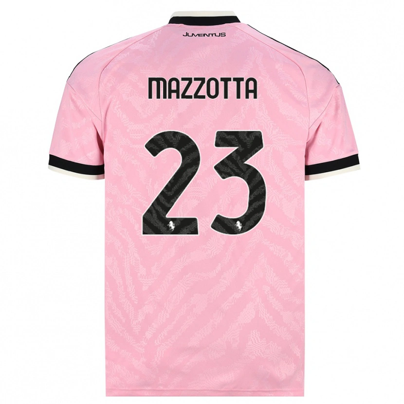 Danxen Enfant Maillot Raphael Mazzotta #23 Rose Noir Tenues Extérieur 2026/27 T-Shirt