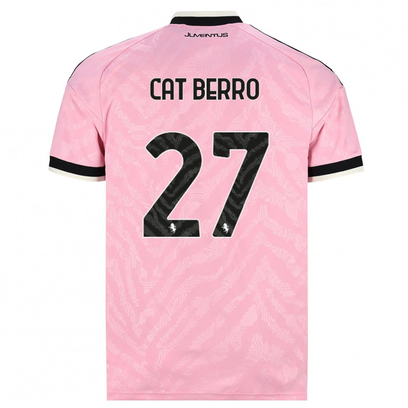 Danxen Enfant Maillot Simone Cat Berro #27 Rose Noir Tenues Extérieur 2026/27 T-Shirt