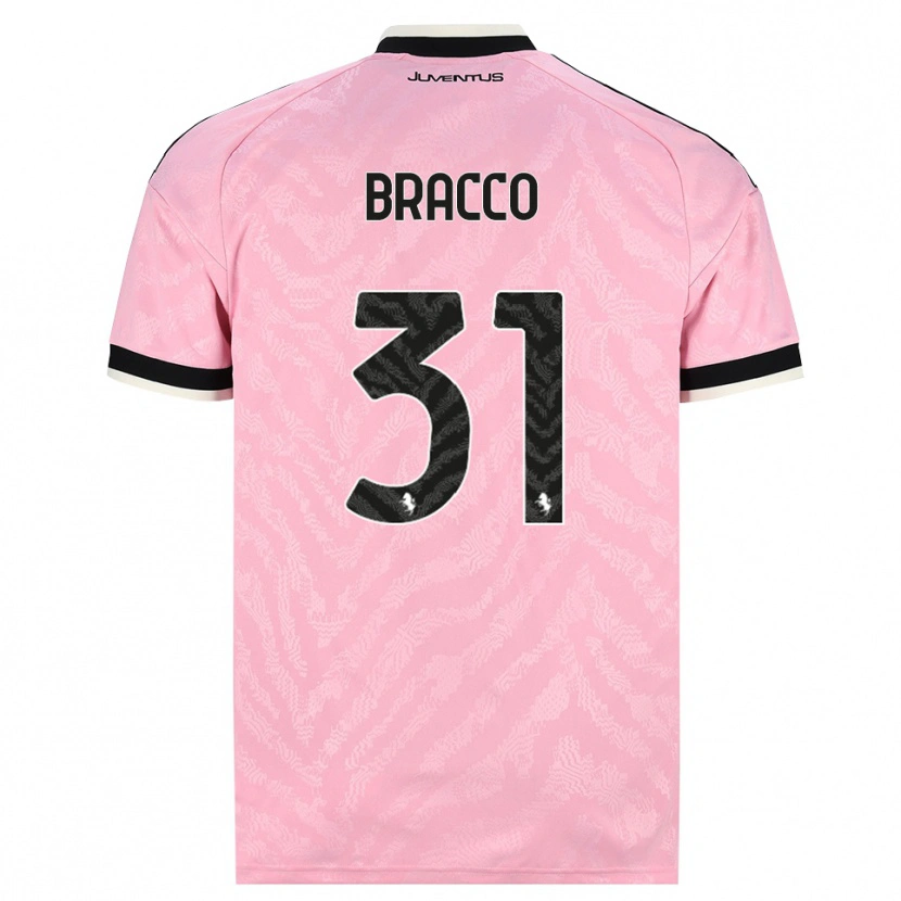 Danxen Enfant Maillot Luca Bracco #31 Rose Noir Tenues Extérieur 2026/27 T-Shirt