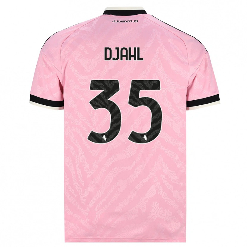 Danxen Enfant Maillot Rayan Djahl #35 Rose Noir Tenues Extérieur 2026/27 T-Shirt