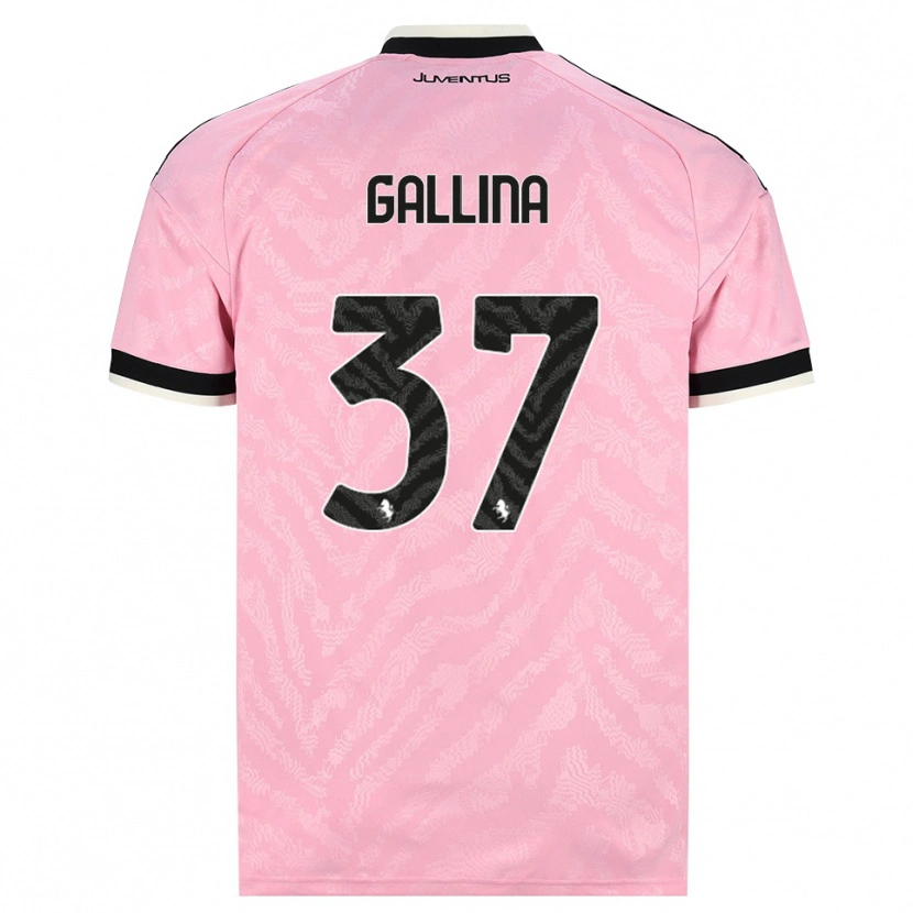 Danxen Enfant Maillot Arianna Gallina #37 Rose Noir Tenues Extérieur 2026/27 T-Shirt