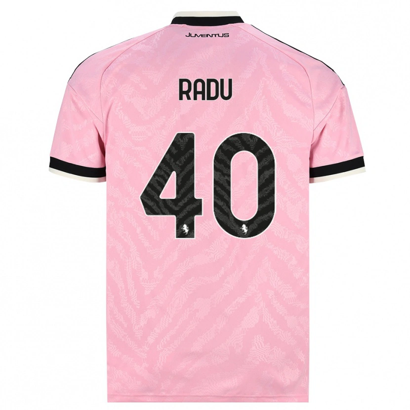 Danxen Enfant Maillot Riccardo Radu #40 Rose Noir Tenues Extérieur 2026/27 T-Shirt