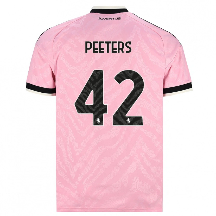 Danxen Enfant Maillot Daouda Peeters #42 Rose Noir Tenues Extérieur 2026/27 T-Shirt