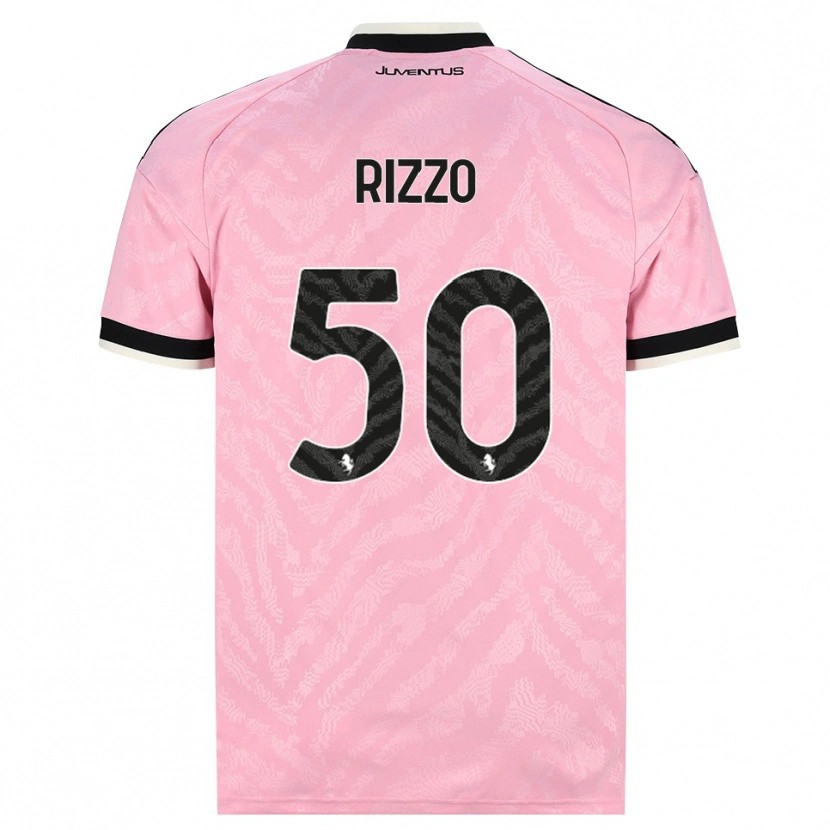 Danxen Enfant Maillot Niccolò Rizzo #50 Rose Noir Tenues Extérieur 2026/27 T-Shirt