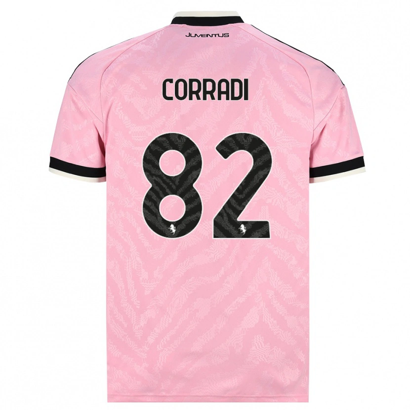Danxen Enfant Maillot Christian Corradi #82 Rose Noir Tenues Extérieur 2026/27 T-Shirt