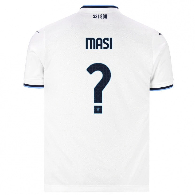Danxen Enfant Maillot Nicolas Masi #0 Blanc Bleu Marine Tenues Extérieur 2026/27 T-Shirt