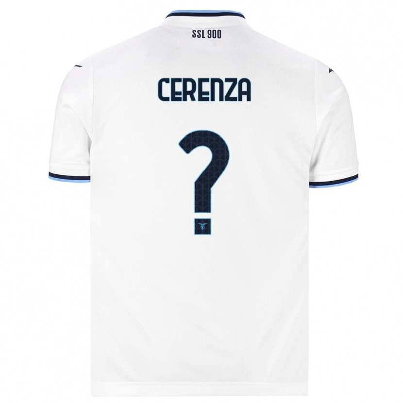 Danxen Enfant Maillot Francesco Cerenza #0 Blanc Bleu Marine Tenues Extérieur 2026/27 T-Shirt