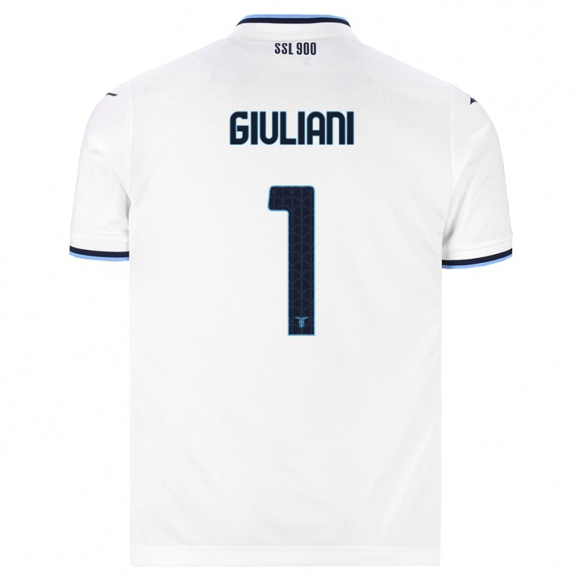 Danxen Enfant Maillot Alessio Giuliani #1 Blanc Bleu Marine Tenues Extérieur 2026/27 T-Shirt