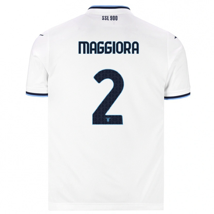 Danxen Enfant Maillot Antonio Maggiora #2 Blanc Bleu Marine Tenues Extérieur 2026/27 T-Shirt
