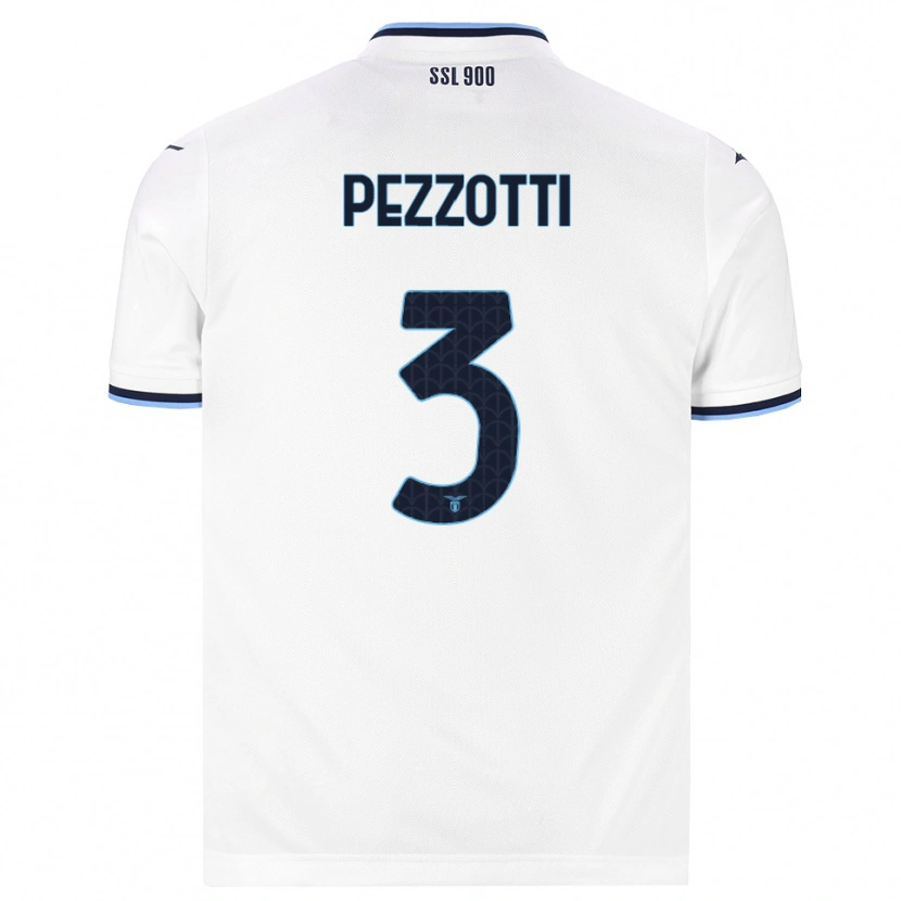 Danxen Enfant Maillot Arianna Pezzotti #3 Blanc Bleu Marine Tenues Extérieur 2026/27 T-Shirt