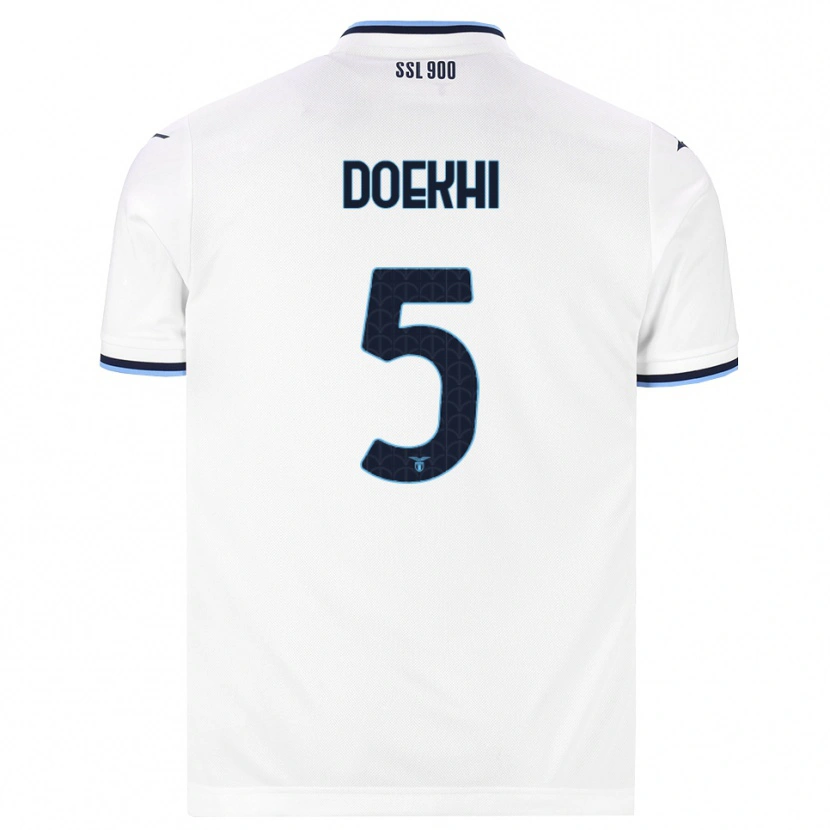 Danxen Enfant Maillot Danilho Doekhi #5 Blanc Bleu Marine Tenues Extérieur 2026/27 T-Shirt