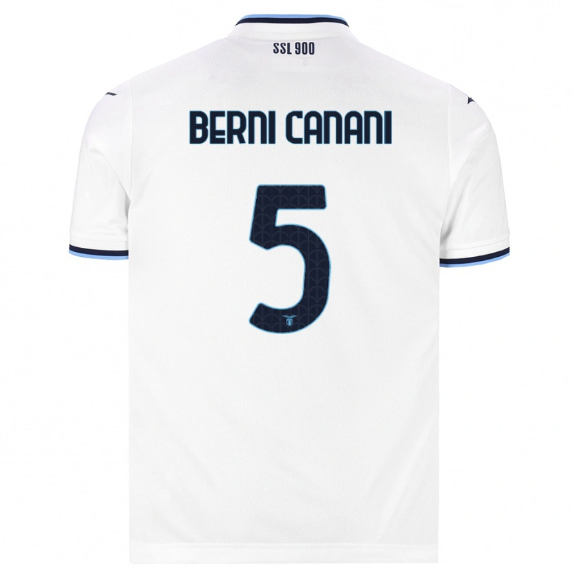 Danxen Enfant Maillot Leonardo Berni Canani #5 Blanc Bleu Marine Tenues Extérieur 2026/27 T-Shirt