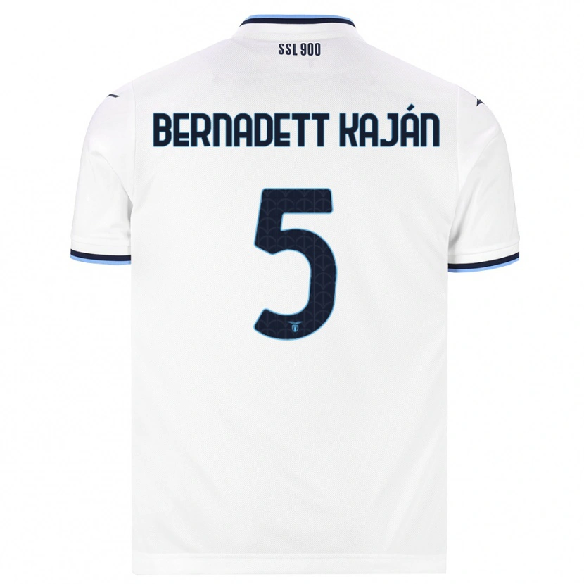 Danxen Enfant Maillot Zsanett Bernadett Kaján #5 Blanc Bleu Marine Tenues Extérieur 2026/27 T-Shirt