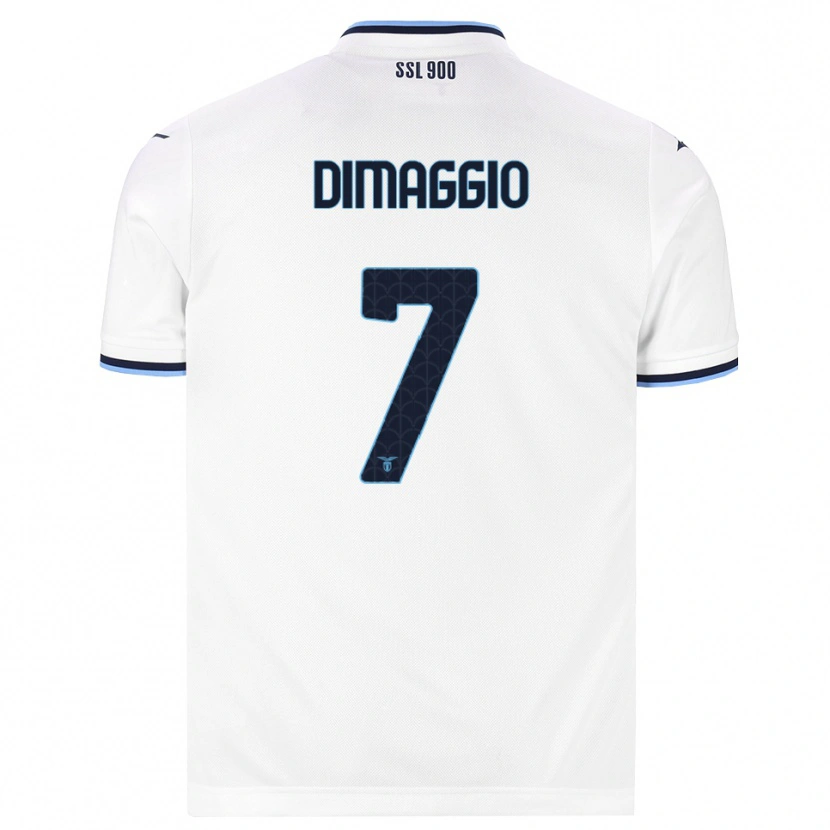 Danxen Enfant Maillot Cosimo Dimaggio #7 Blanc Bleu Marine Tenues Extérieur 2026/27 T-Shirt