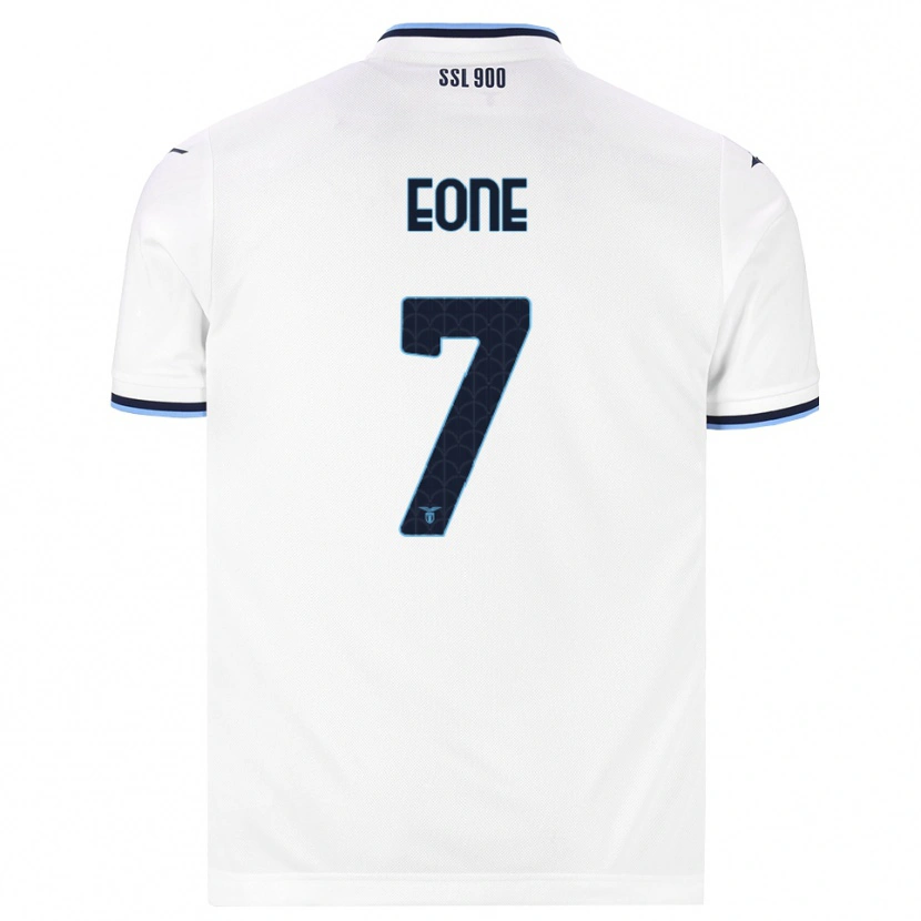 Danxen Enfant Maillot Emmanuel Eone #7 Blanc Bleu Marine Tenues Extérieur 2026/27 T-Shirt