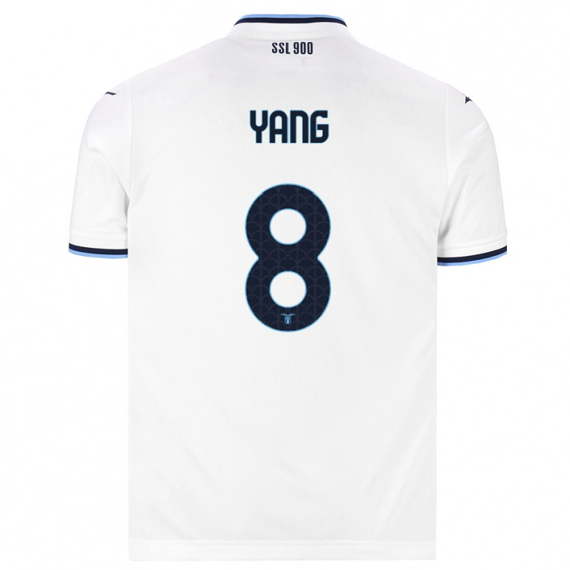 Danxen Enfant Maillot Lina Yang #8 Blanc Bleu Marine Tenues Extérieur 2026/27 T-Shirt