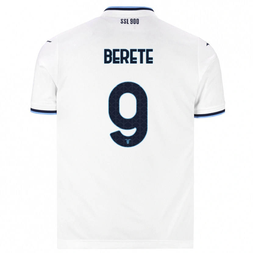Danxen Enfant Maillot Moustapha Berete #9 Blanc Bleu Marine Tenues Extérieur 2026/27 T-Shirt