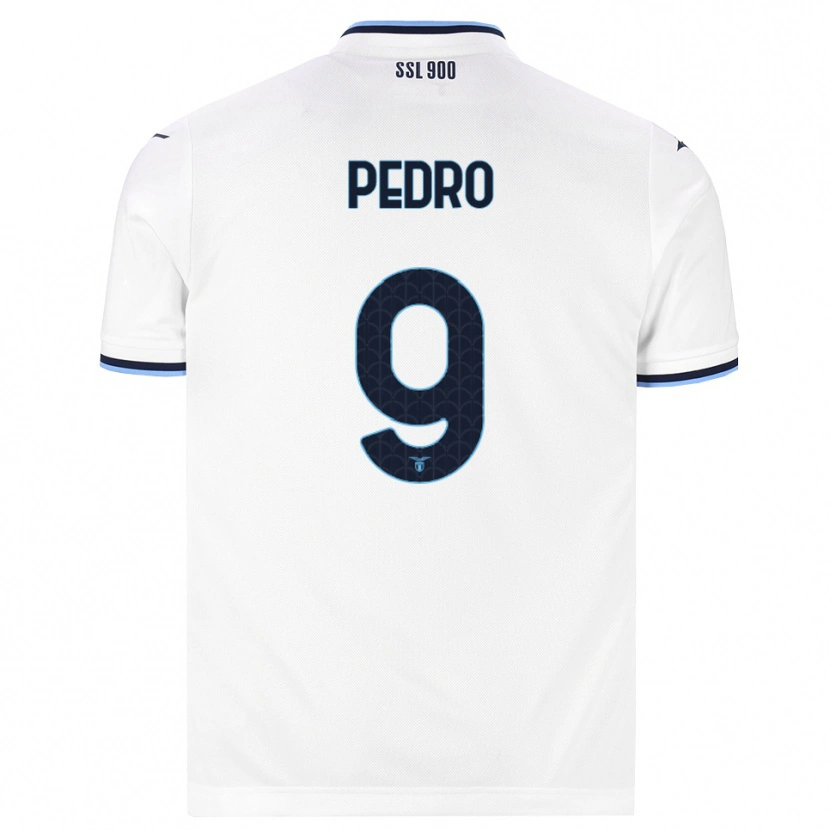 Danxen Enfant Maillot Pedro #9 Blanc Bleu Marine Tenues Extérieur 2026/27 T-Shirt