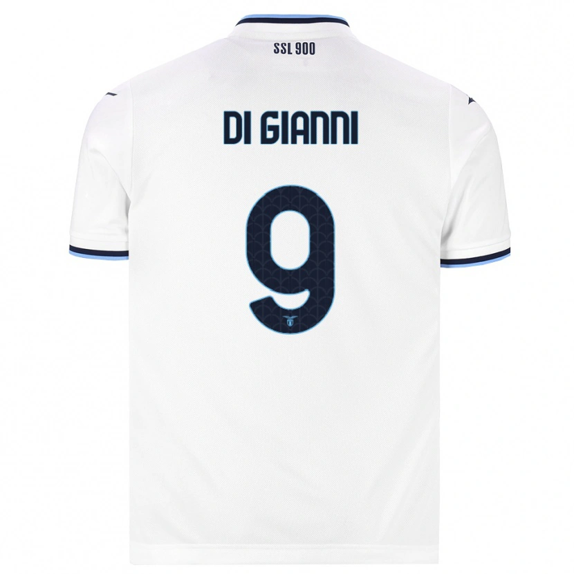 Danxen Enfant Maillot Vincenzo Di Gianni #9 Blanc Bleu Marine Tenues Extérieur 2026/27 T-Shirt