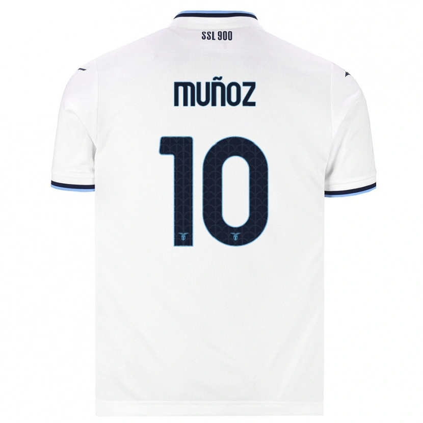 Danxen Enfant Maillot Cristo Muñoz #10 Blanc Bleu Marine Tenues Extérieur 2026/27 T-Shirt