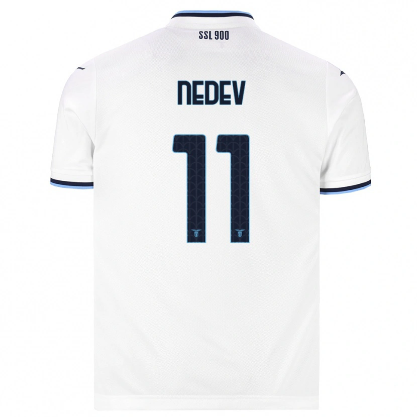 Danxen Enfant Maillot Kaloyan Nedev #11 Blanc Bleu Marine Tenues Extérieur 2026/27 T-Shirt