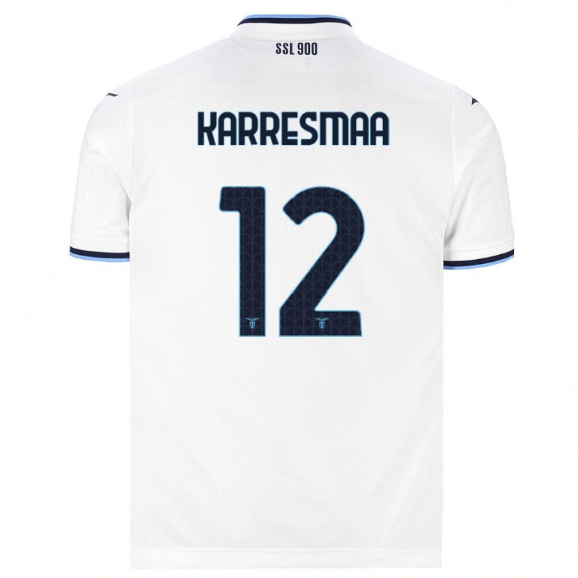 Danxen Enfant Maillot Kerttu Karresmaa #12 Blanc Bleu Marine Tenues Extérieur 2026/27 T-Shirt