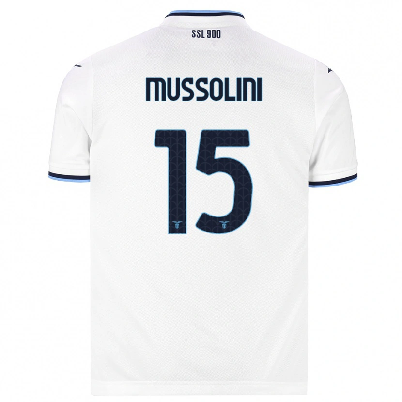 Danxen Enfant Maillot Romano Floriani Mussolini #15 Blanc Bleu Marine Tenues Extérieur 2026/27 T-Shirt