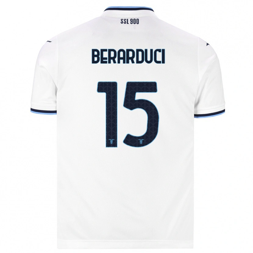 Danxen Enfant Maillot Martina Berarduci #15 Blanc Bleu Marine Tenues Extérieur 2026/27 T-Shirt
