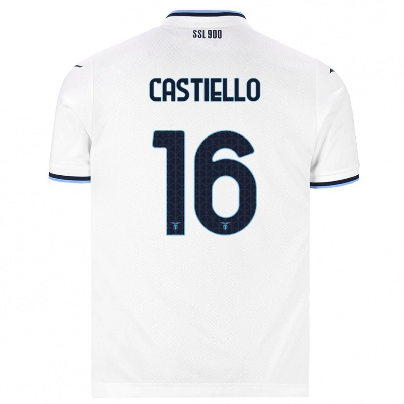 Danxen Enfant Maillot Antonietta Castiello #16 Blanc Bleu Marine Tenues Extérieur 2026/27 T-Shirt