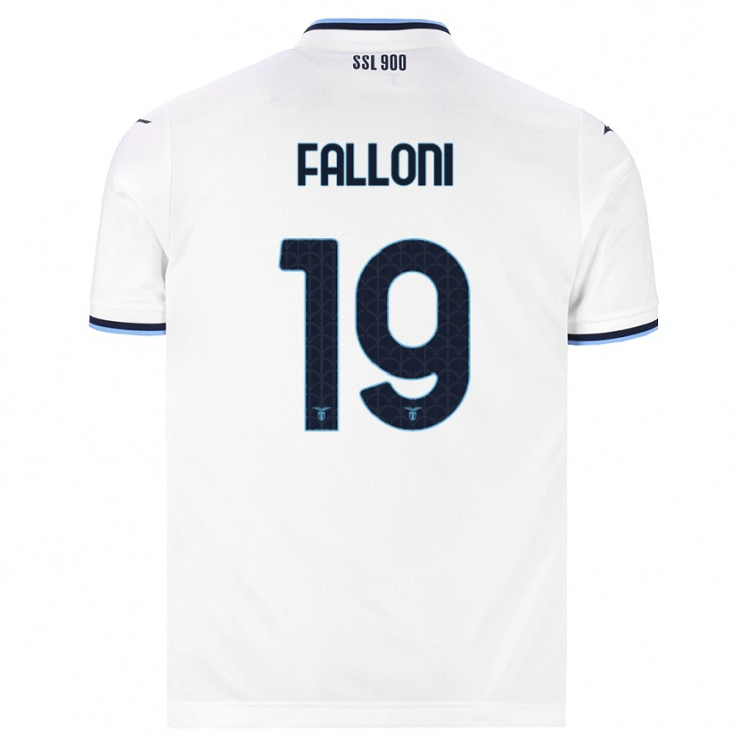 Danxen Enfant Maillot Ludovica Falloni #19 Blanc Bleu Marine Tenues Extérieur 2026/27 T-Shirt