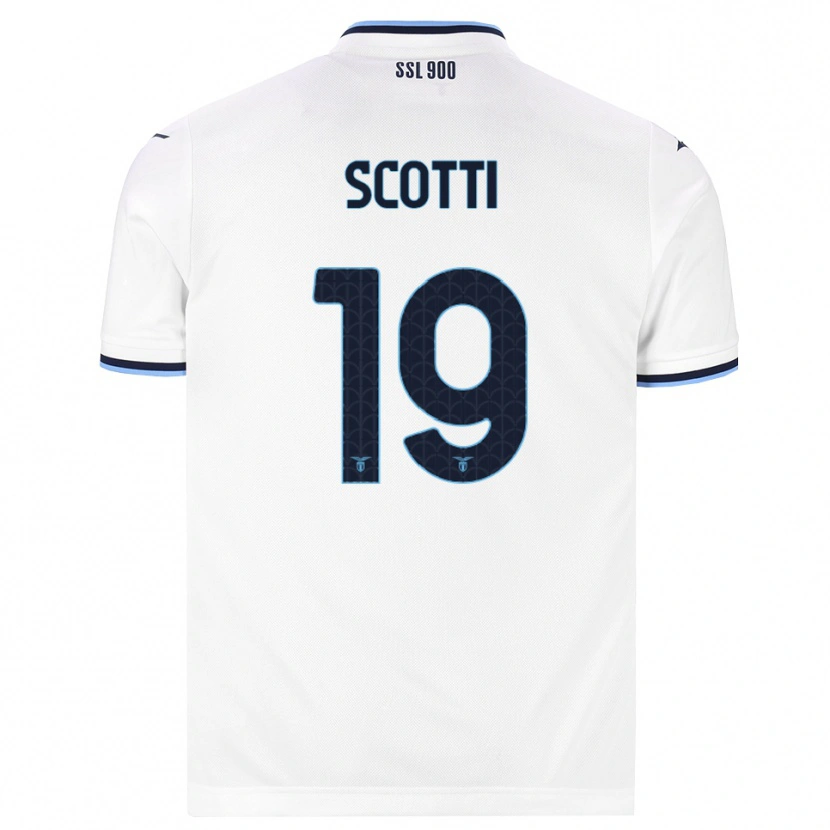 Danxen Enfant Maillot Asia Scotti #19 Blanc Bleu Marine Tenues Extérieur 2026/27 T-Shirt