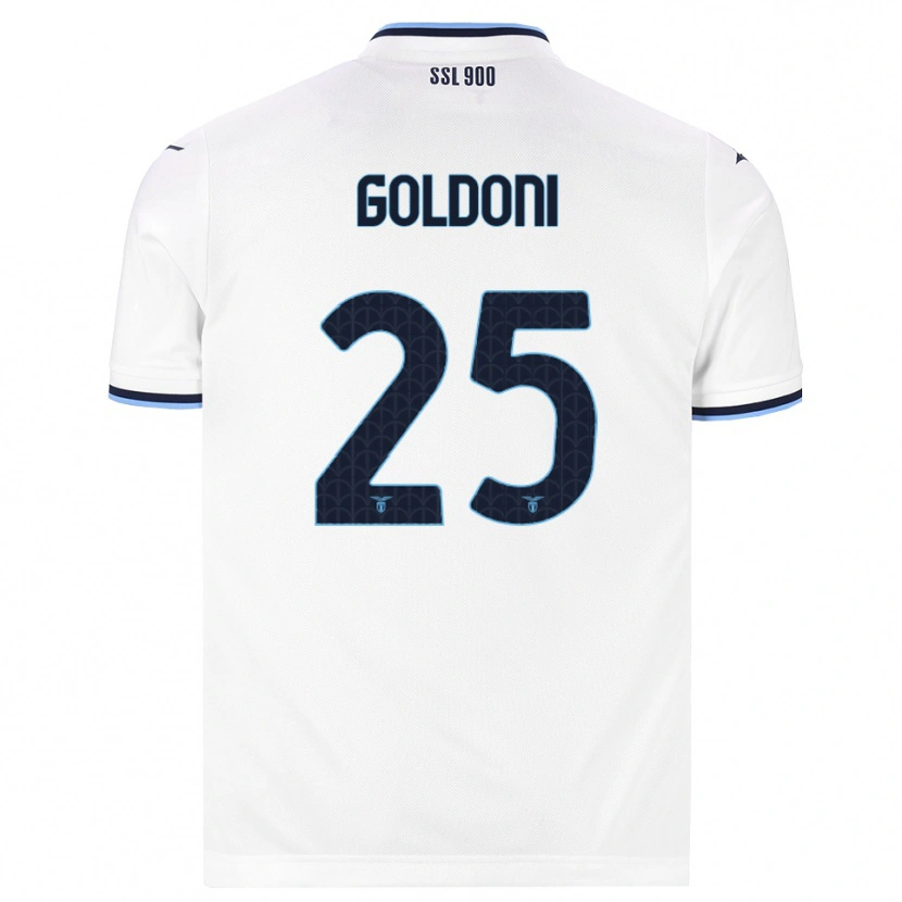 Danxen Enfant Maillot Eleonora Maria Goldoni #25 Blanc Bleu Marine Tenues Extérieur 2026/27 T-Shirt