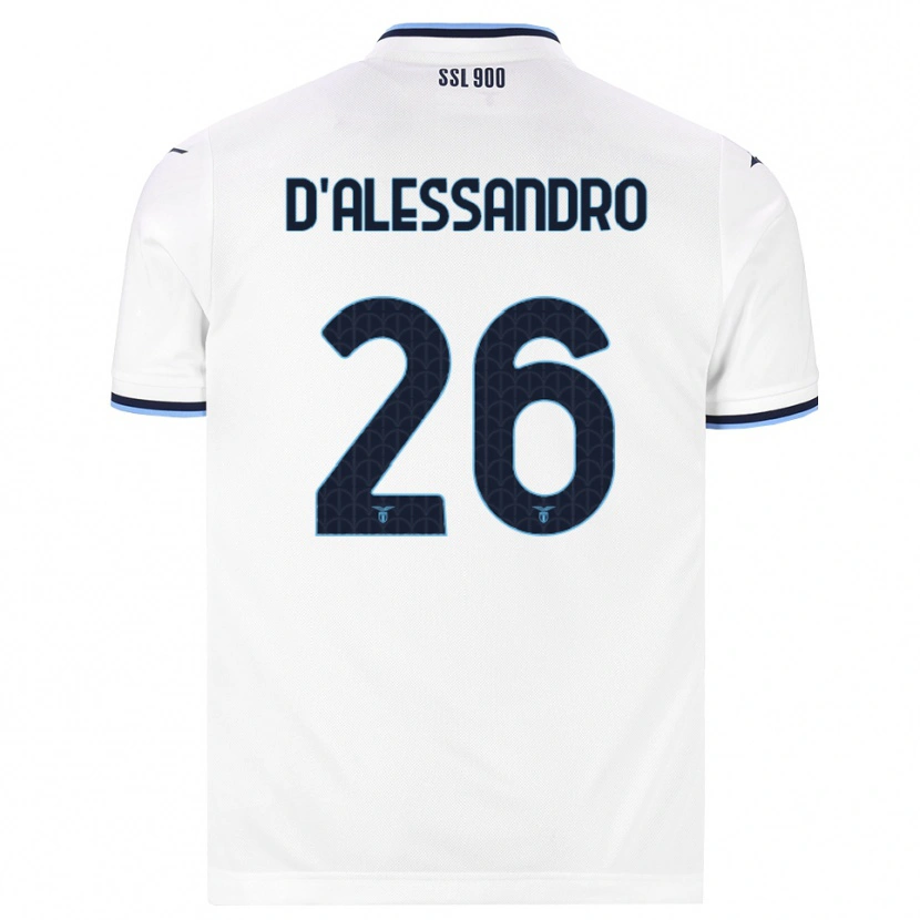 Danxen Enfant Maillot Mattya D'alessandro #26 Blanc Bleu Marine Tenues Extérieur 2026/27 T-Shirt