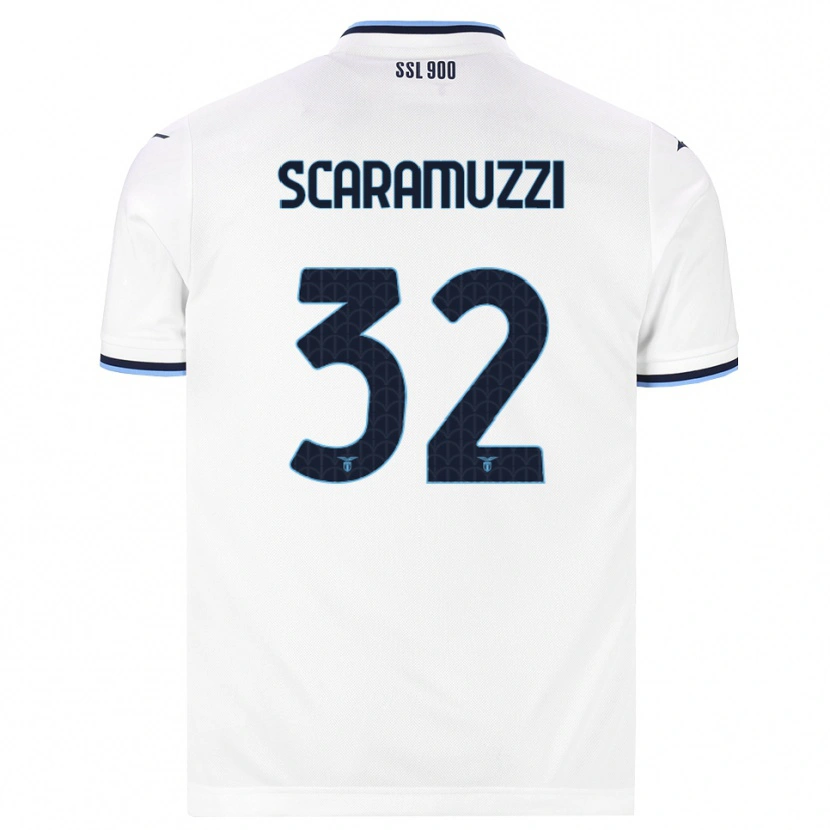 Danxen Enfant Maillot Chiara Scaramuzzi #32 Blanc Bleu Marine Tenues Extérieur 2026/27 T-Shirt