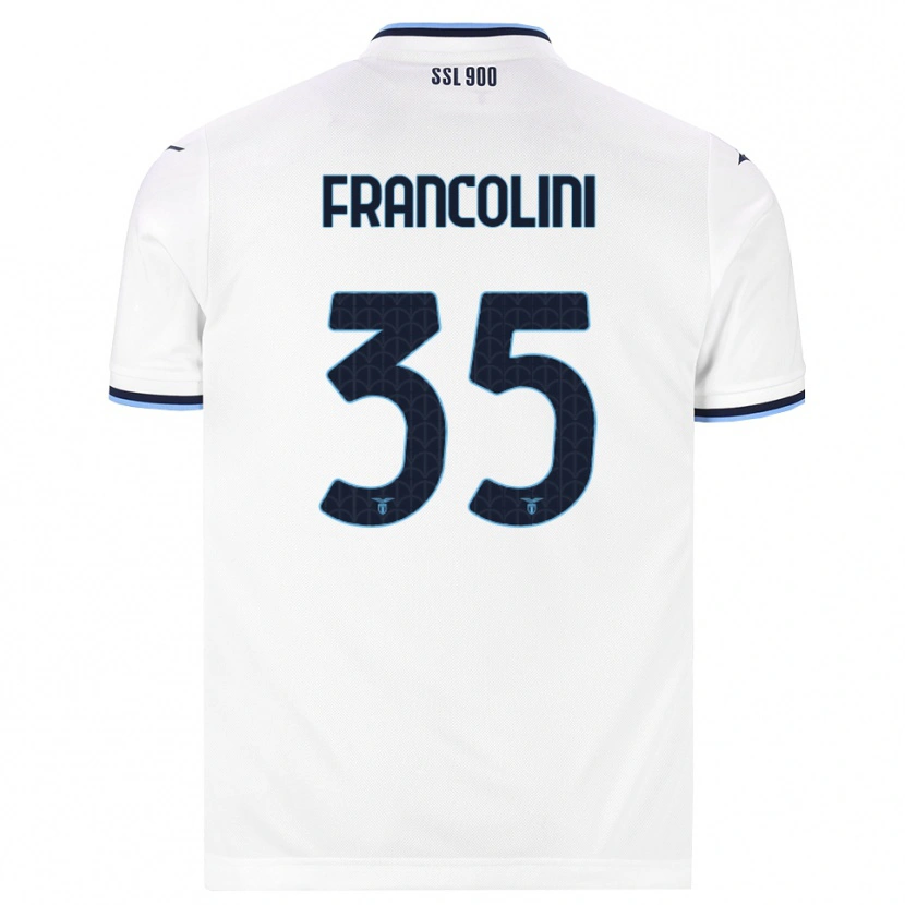 Danxen Enfant Maillot Alice Francolini #35 Blanc Bleu Marine Tenues Extérieur 2026/27 T-Shirt