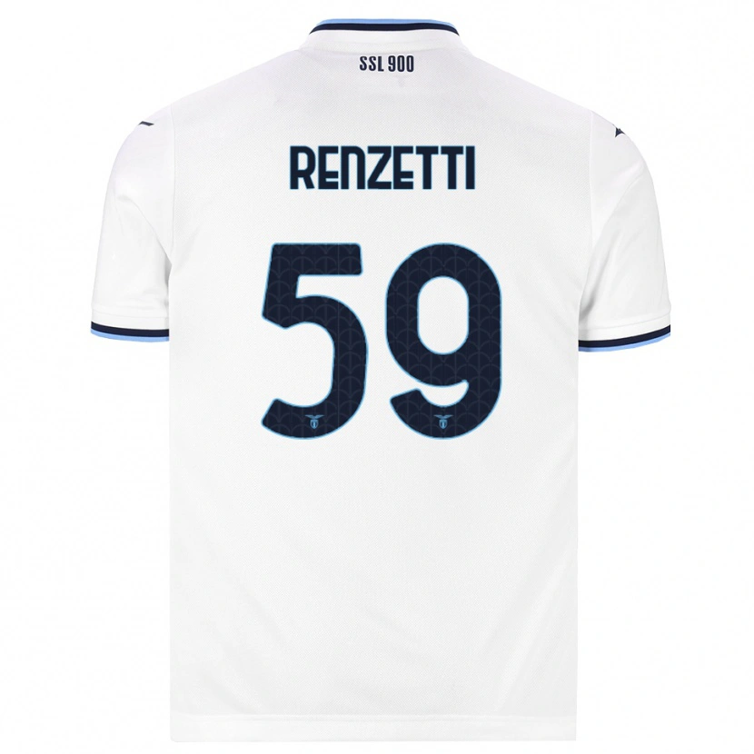 Danxen Enfant Maillot Davide Renzetti #59 Blanc Bleu Marine Tenues Extérieur 2026/27 T-Shirt
