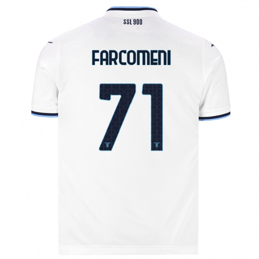 Danxen Enfant Maillot Valerio Farcomeni #71 Blanc Bleu Marine Tenues Extérieur 2026/27 T-Shirt