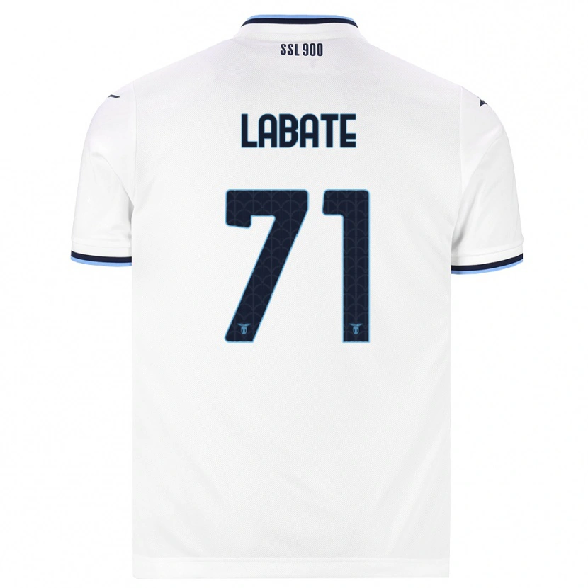 Danxen Enfant Maillot Camilla Labate #71 Blanc Bleu Marine Tenues Extérieur 2026/27 T-Shirt