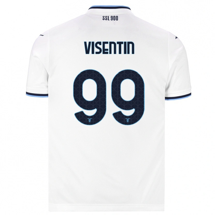 Danxen Enfant Maillot Noemi Visentin #99 Blanc Bleu Marine Tenues Extérieur 2026/27 T-Shirt