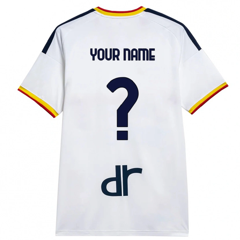 Danxen Enfant Maillot Votre Nom #0 Blanc Jaune Rouge Tenues Extérieur 2026/27 T-Shirt
